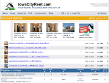Tablet Screenshot of iowacityrent.com